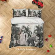 3D Forest Tree Elephant Quilt Cover Set Bedding Set Duvet Cover Pillowcase 648