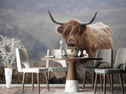 3D Animal Cattle Grassland Sky Wall Mural Wallpaper YXL 2516