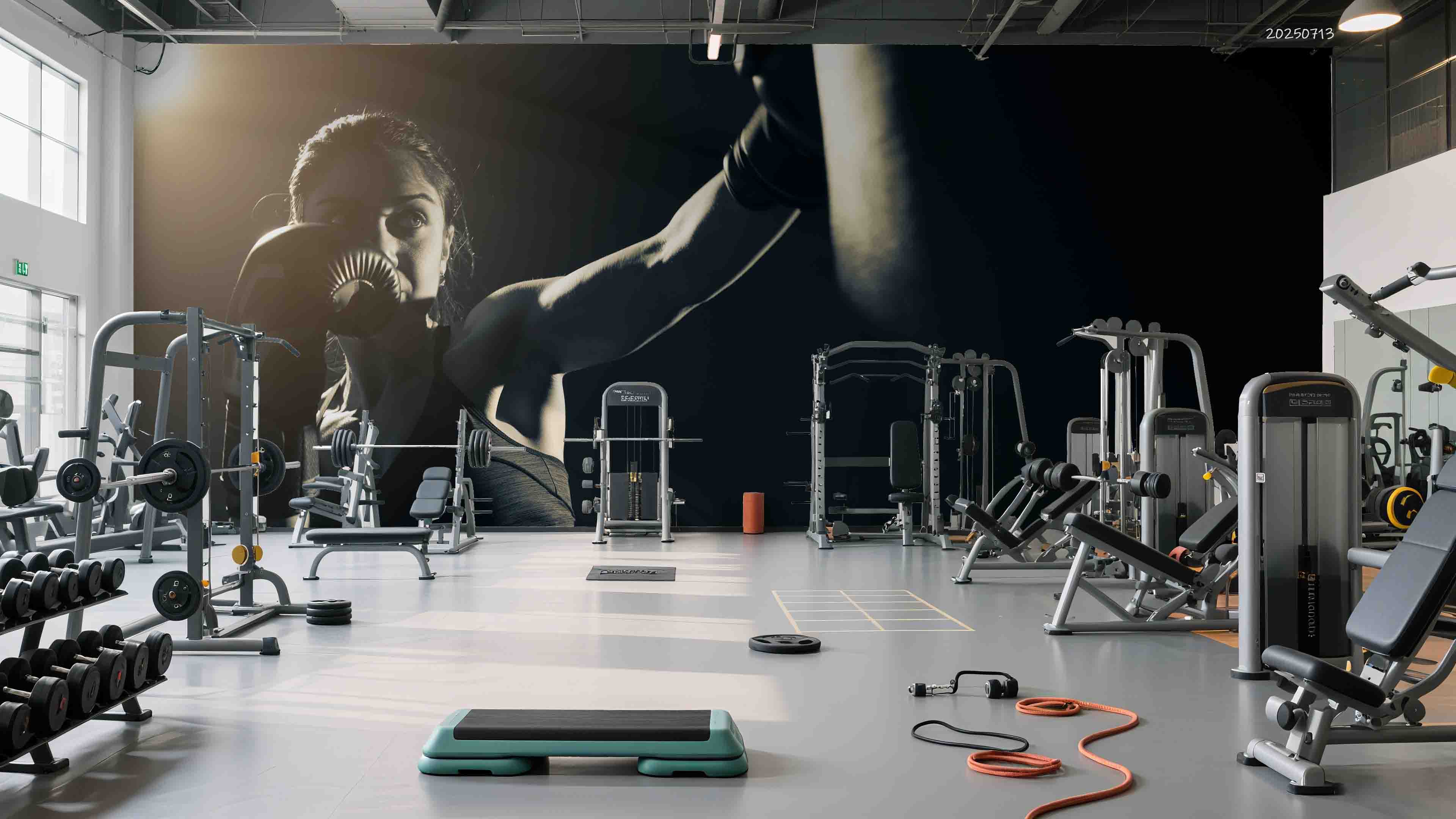 3D Gym Fitness Gymnasium Boxing Wall Mural Wallpaper 47