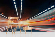 3D Tunnel Car Lighting Wall Mural Wallpaper GD 3120- Jess Art Decoration