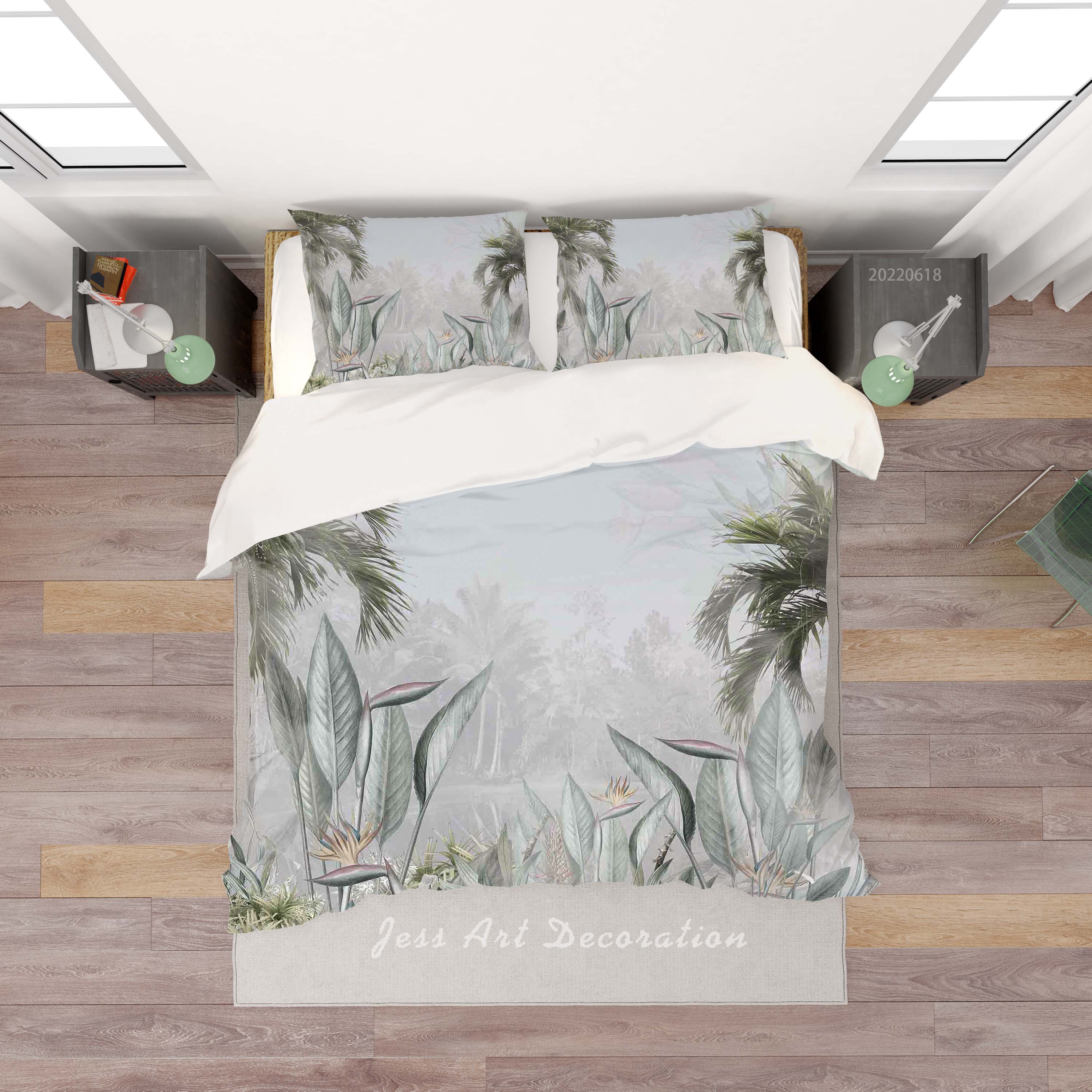 3D Forest Tree Floral Quilt Cover Set Bedding Set Duvet Cover Pillowcase 669
