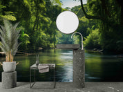 3D Forest Tree Leaf Stone Sea Green Wall Mural Wallpaper YXL 697