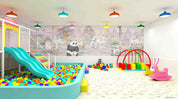 3D Play Centre Amusement Park Funfair Carnie Cartoon Animals Wall Mural Wallpaper 5