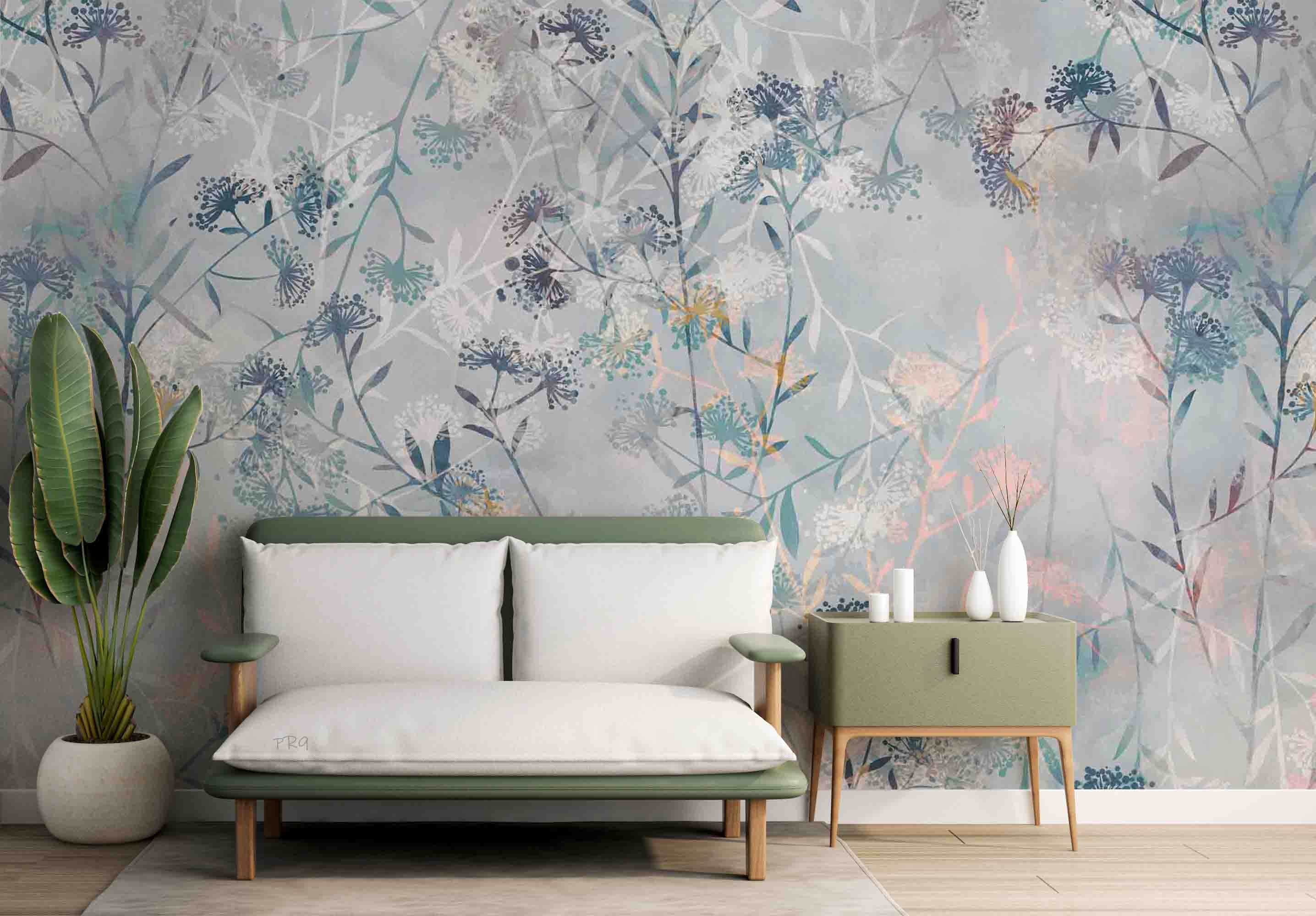 3D Vintage Branch Leaves Floral Wall Mural Wallpaper GD 4615- Jess Art Decoration