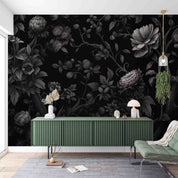 3D Vintage Black Floral Leaf Wallpaper Wall Mural Wall Decor Wall Art Wall Sticker Remoable Wallpaper
