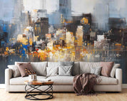 3D Oil Painting City Tall Buildings Wall Mural Wallpaper GD 5594- Jess Art Decoration