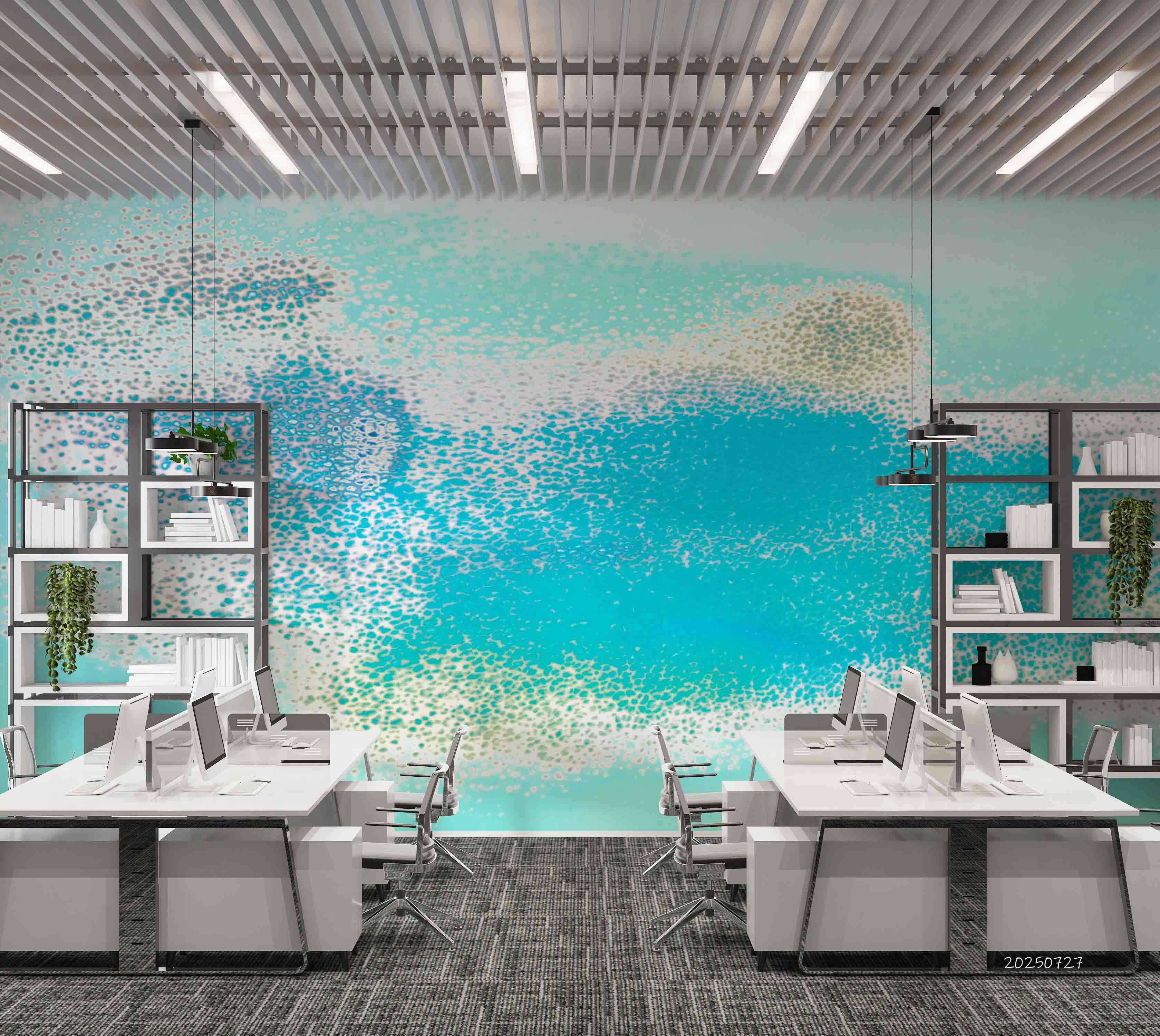 3D Office Business Technology Wall Mural Wallpaper 3