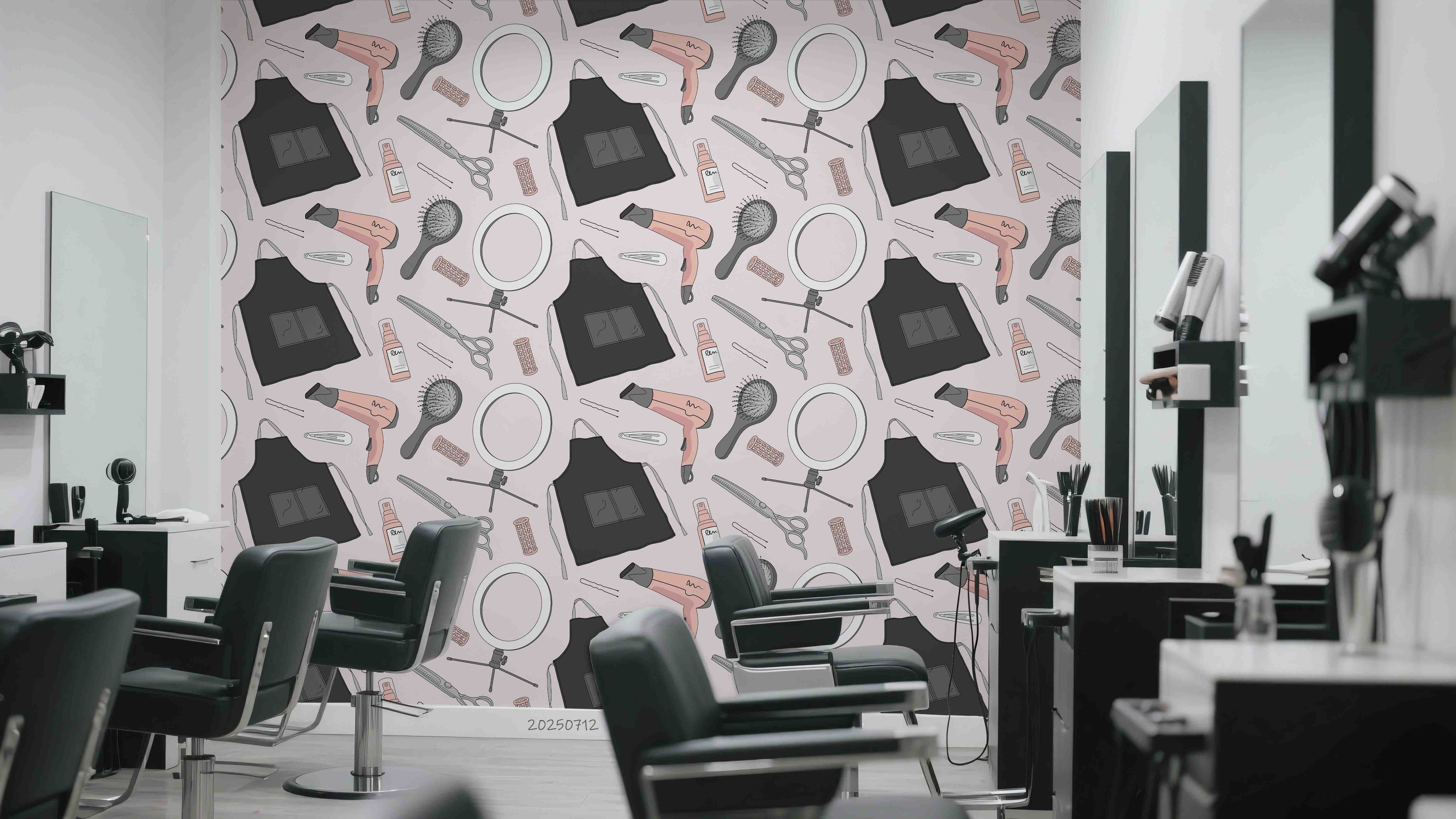 3D Salon Shop Beauty Salon Barber Shop Pattern Wall Mural Wallpaper 55
