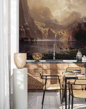 3D Sunlit Deer Mountain sunlit mountain deer landscape wall mural wallpaper for bedroom - view 5