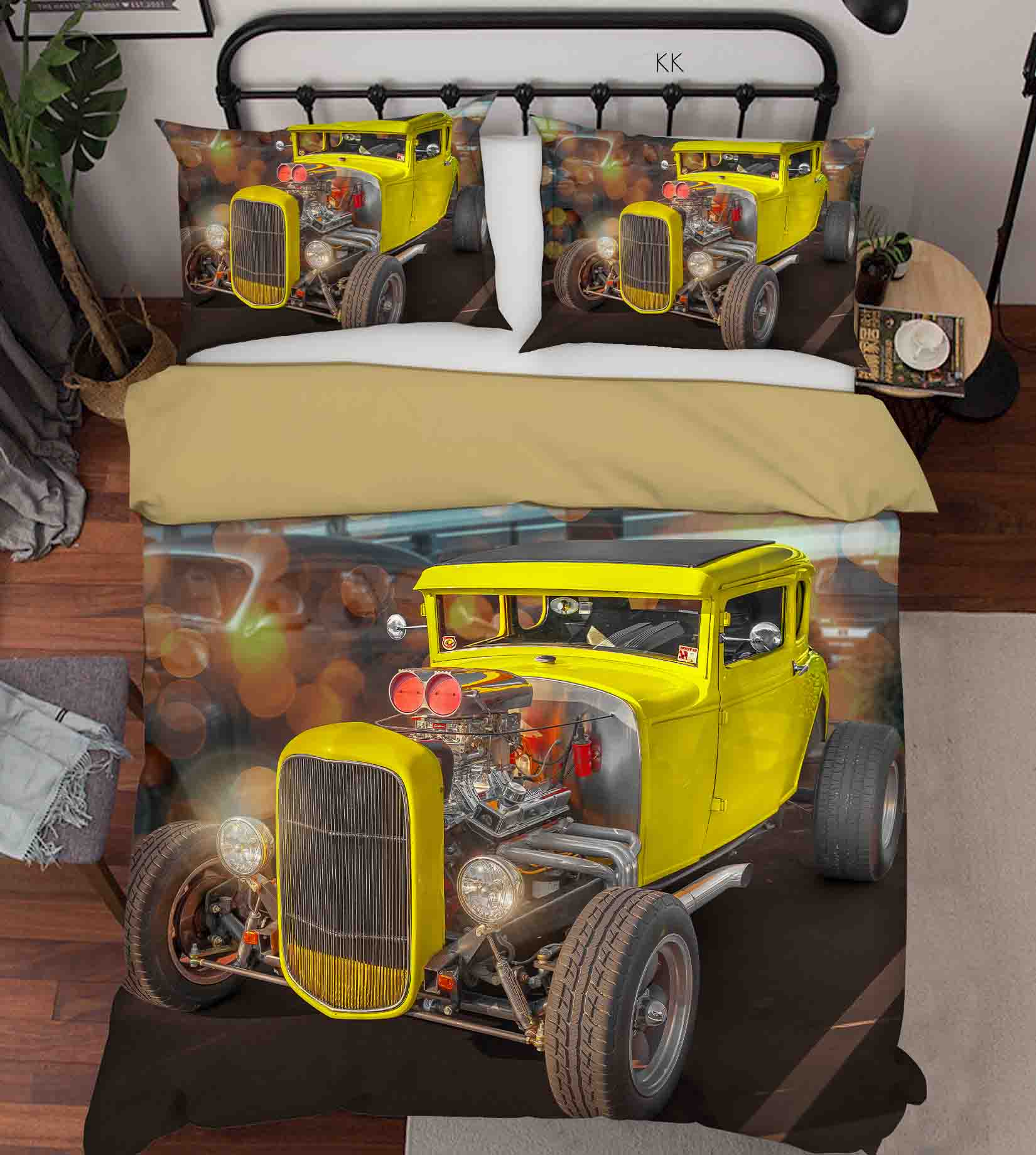 3D Automobile Sunlight Quilt Cover Set Bedding Set Duvet Cover Pillowcase 405