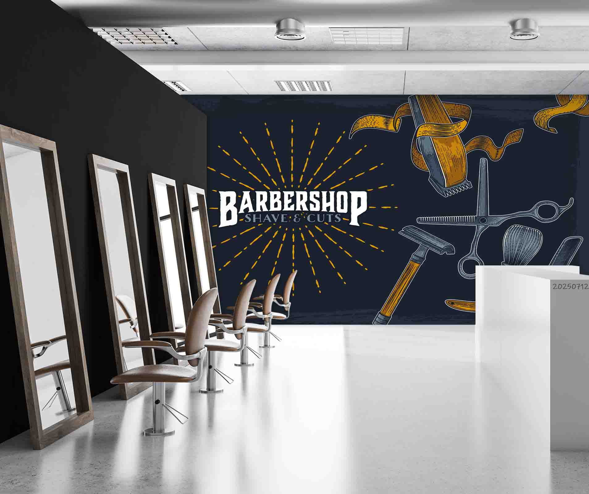 3D Salon Shop Beauty Salon Barber Shop Wall Mural Wallpaper 63