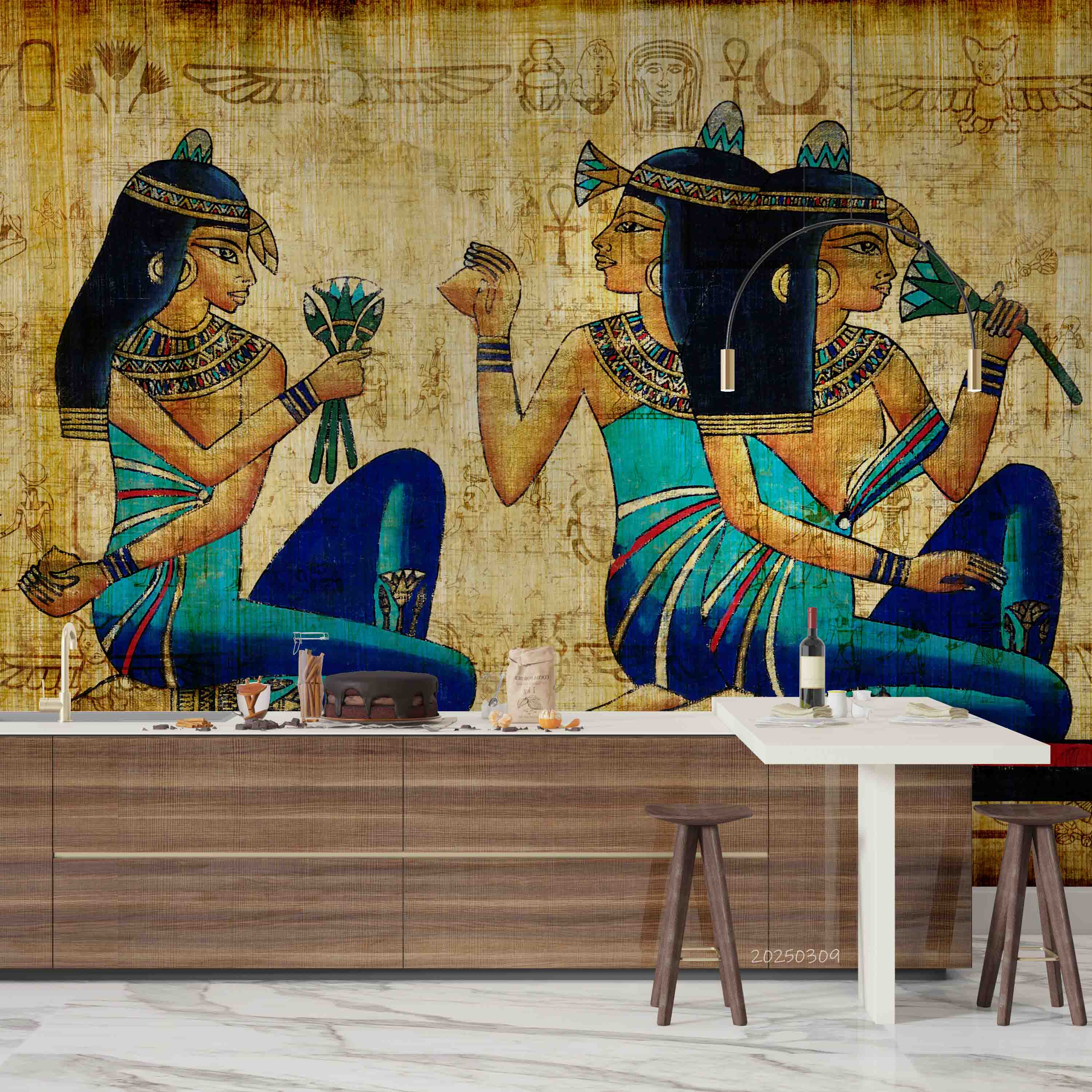 3D Traditional Egyptian Parchemnt Wallpaper Wall Mural Wall Decor Wall Art Wall Sticker Remoable Wallpaper LQH 2