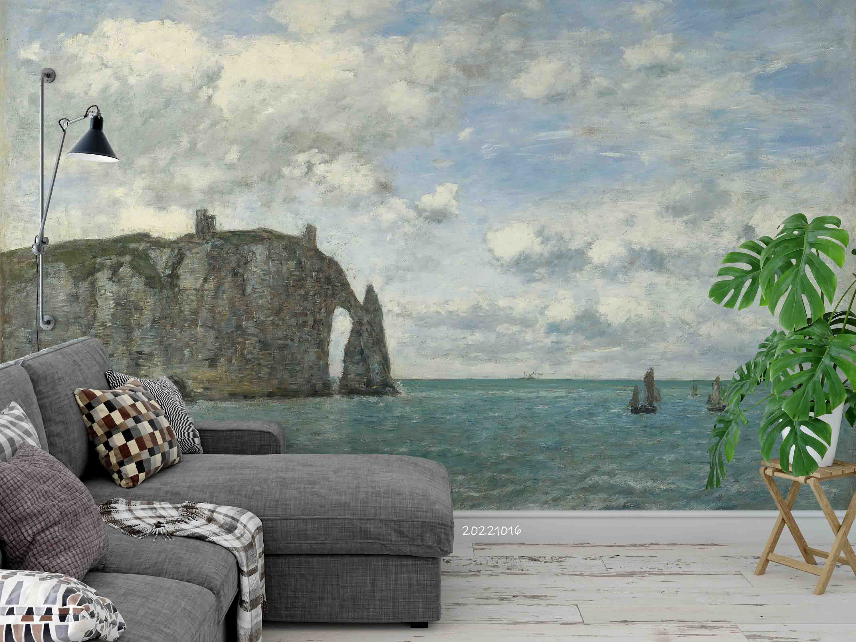 3D Oil Painting Mountain Sea Sailboat Wall Mural Wallpaper GD 2948- Jess Art Decoration