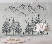 3D Hand Drawn Winter Landscape Background Wall Mural Wallpaper GD 4103- Jess Art Decoration