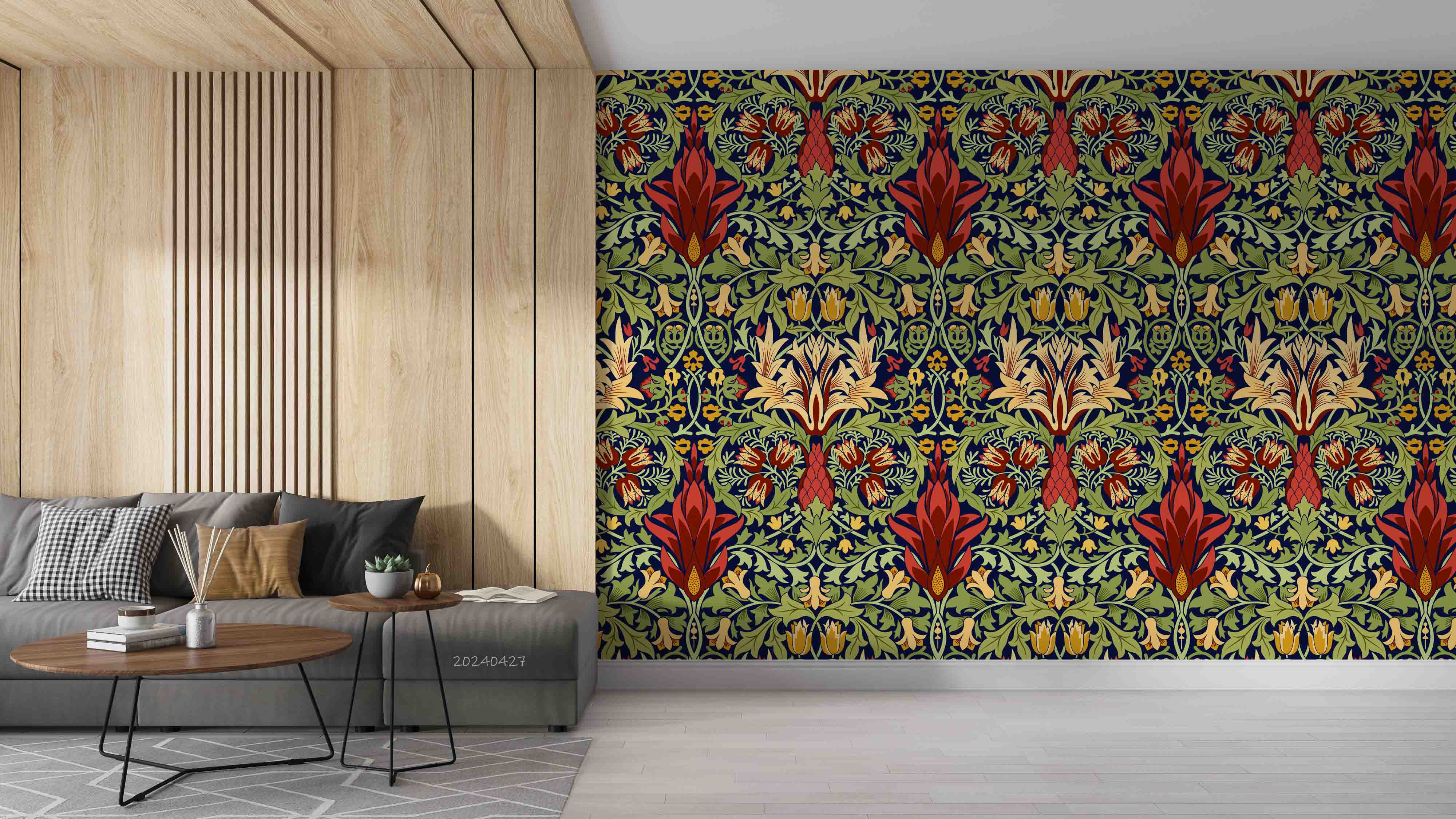 3D Vintage William Morris Pattern Wallpaper Wall Mural Wall Decor Wall Art Wall Sticker Remoable Wallpaper