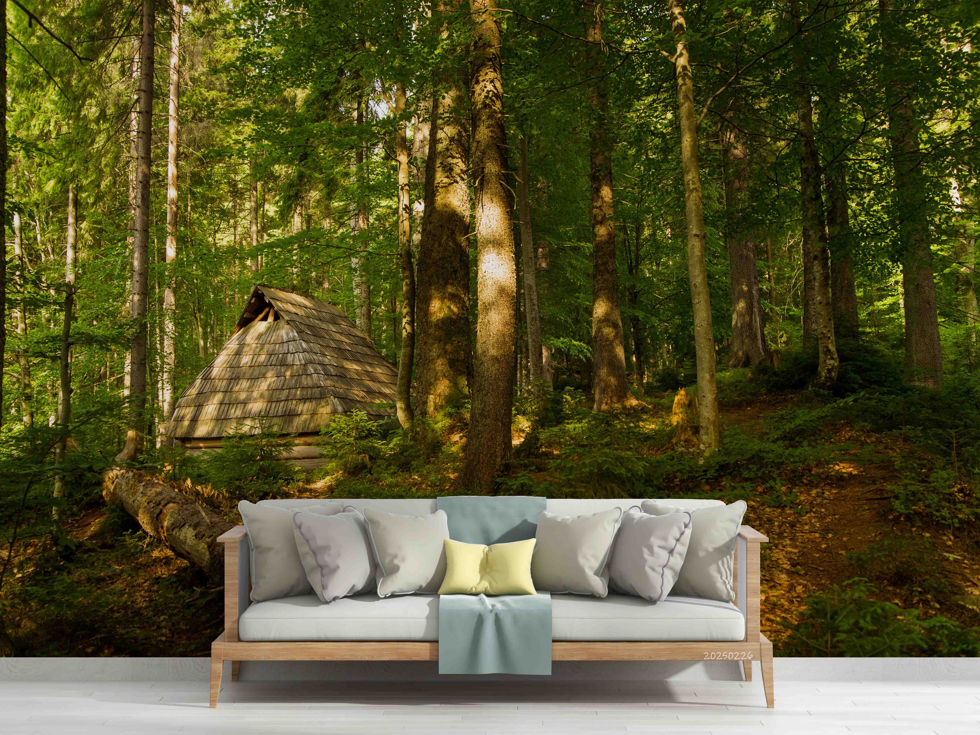 3D Nature Green Forest Sunlight Landscape Wallpaper Wall Mural Wall Decor Wall Art Wall Sticker Remoable Wallpaper LQH