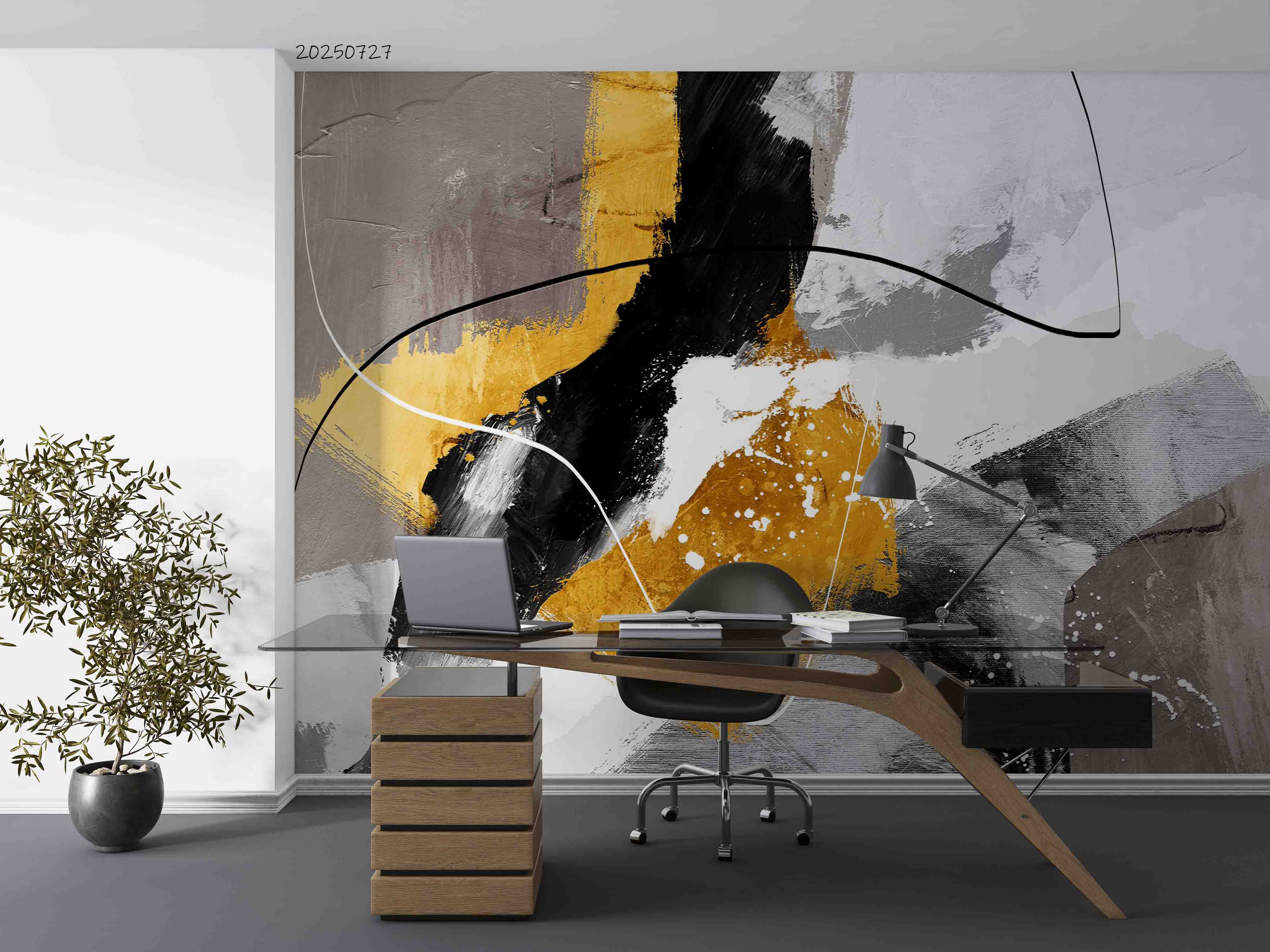 3D Office Business Commerce Abstract Modern Wall Mural Wallpaper 43