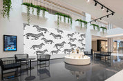 3D Retail Shop Store Market Trade Zebra Pattern Wall Mural Wallpaper 25