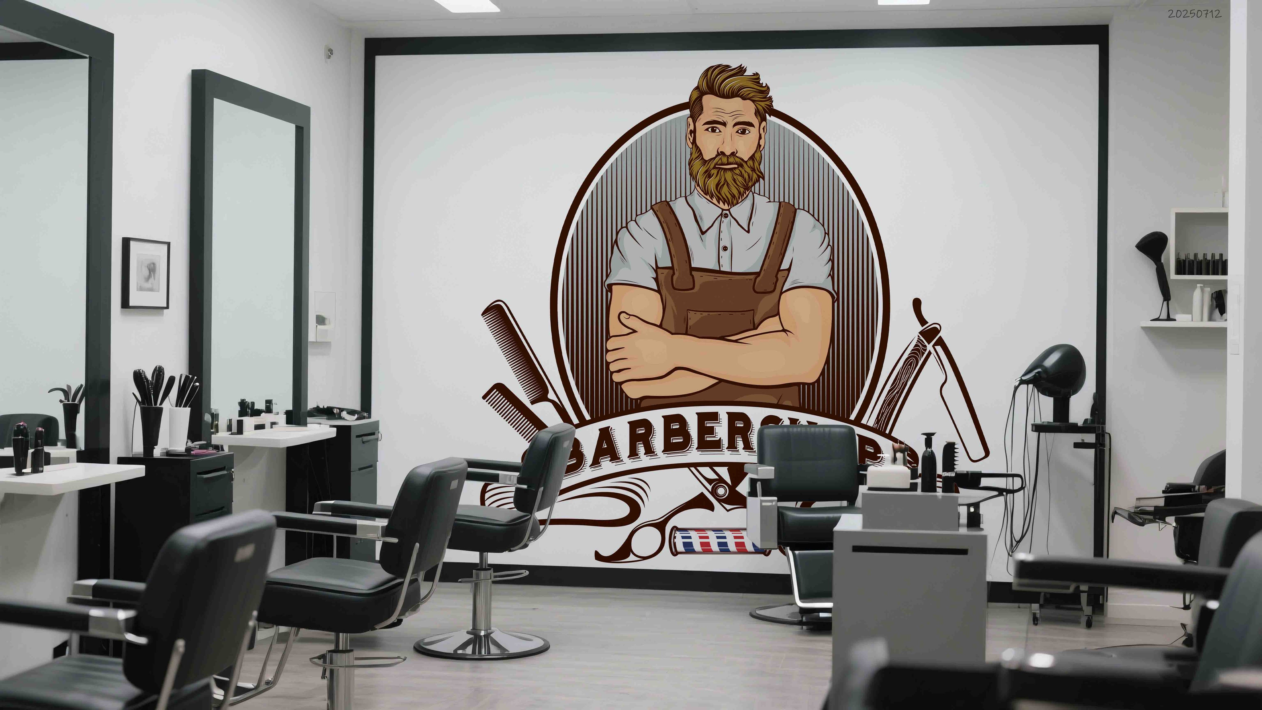 3D Salon Shop Beauty Salon Barber Shop Wall Mural Wallpaper 71