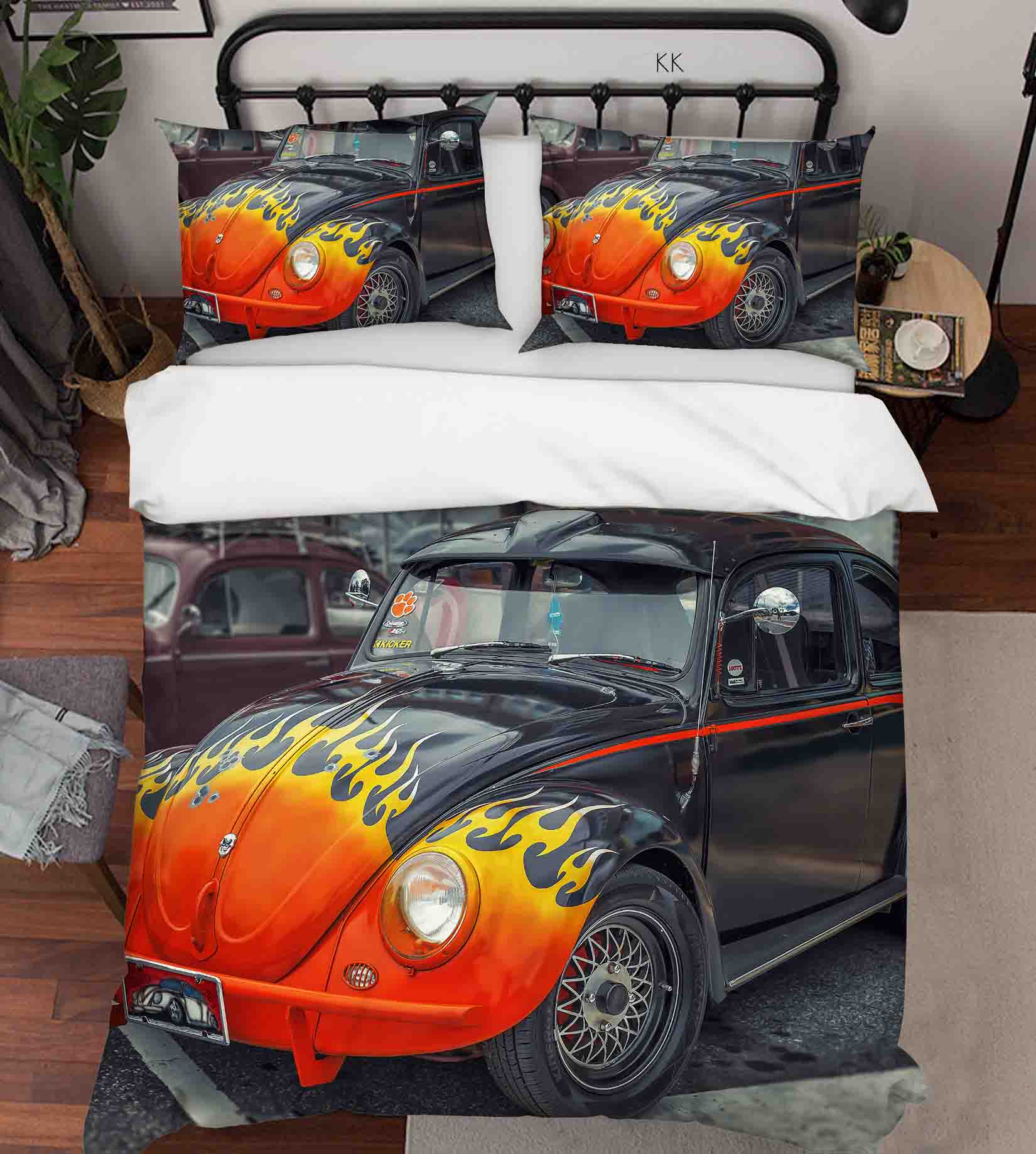 3D Automobile Gray Quilt Cover Set Bedding Set Duvet Cover Pillowcase 421