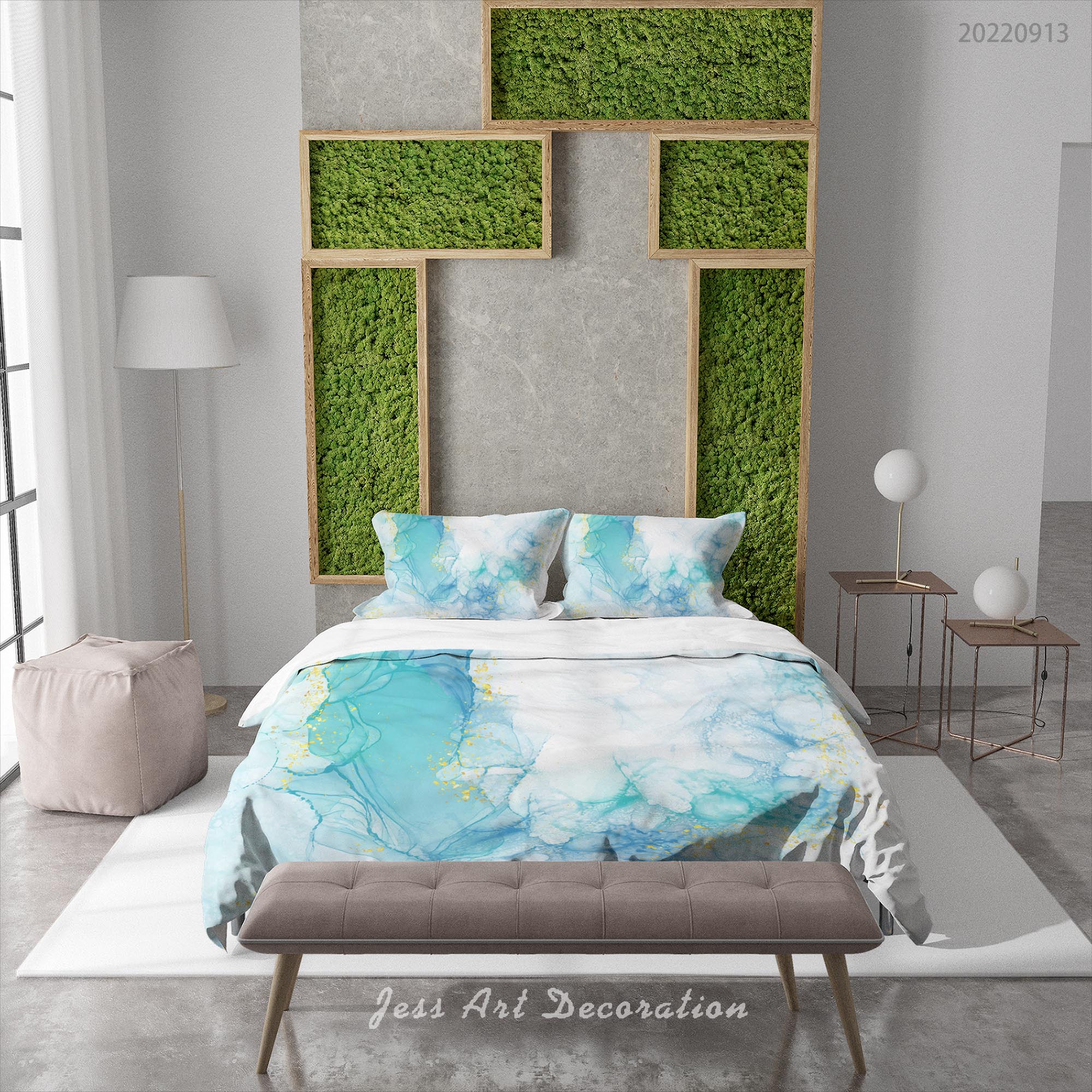 3D Ink And Wash Fluid Ripple Quilt Cover Set Bedding Set Duvet Cover Pillowcase 123