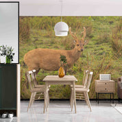 3D Nature Green Forest Sika Deer Wallpaper Wall Mural Wall Decor Wall Art Wall Sticker Remoable Wallpaper 33