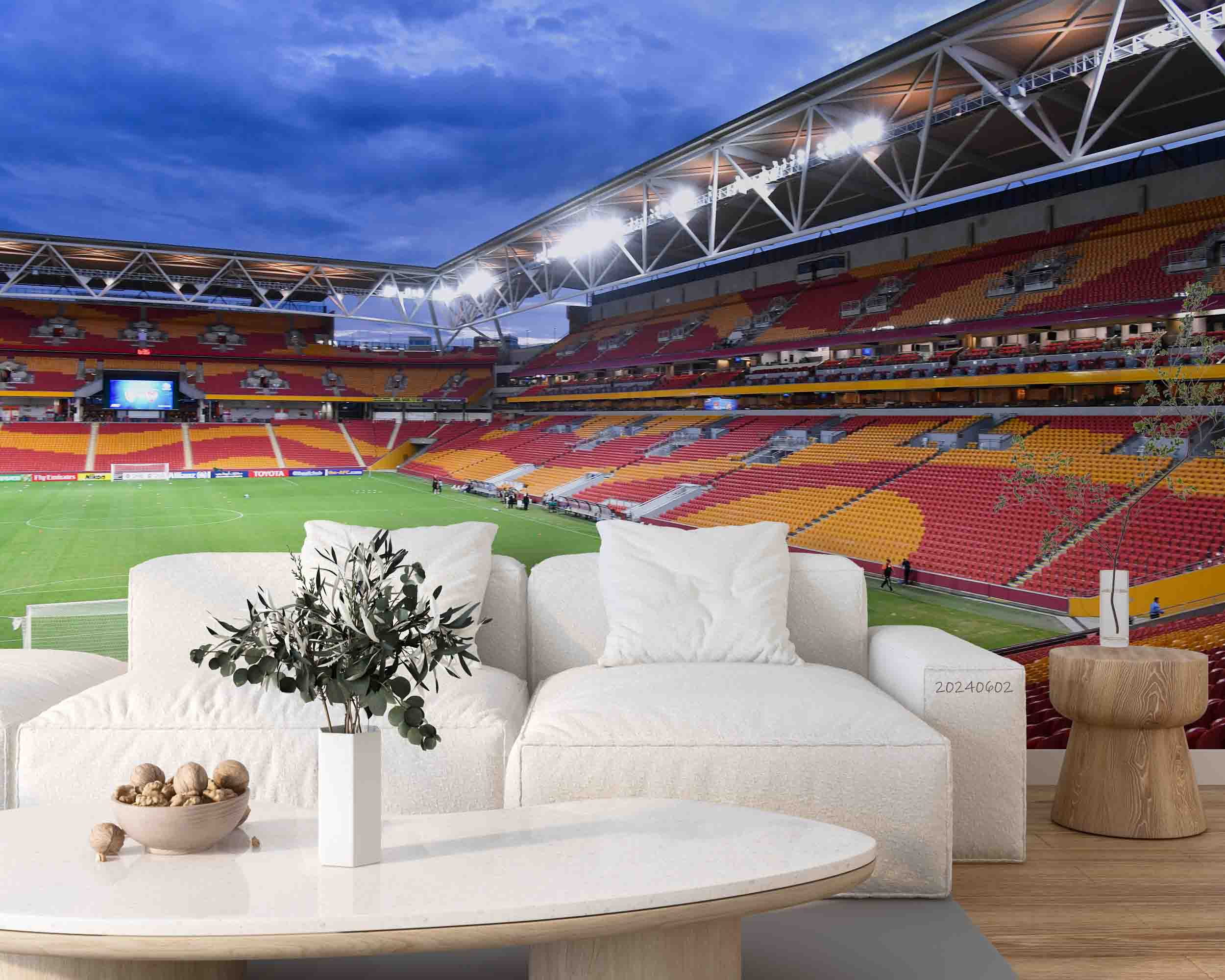 3D Architecture Stadium Lamplight Auditorium Wall Mural Wallpaper YXL 468