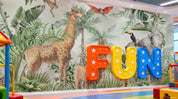 3D Play Centre Amusement Park Funfair Carnie Forest Animals Wall Mural Wallpaper 2