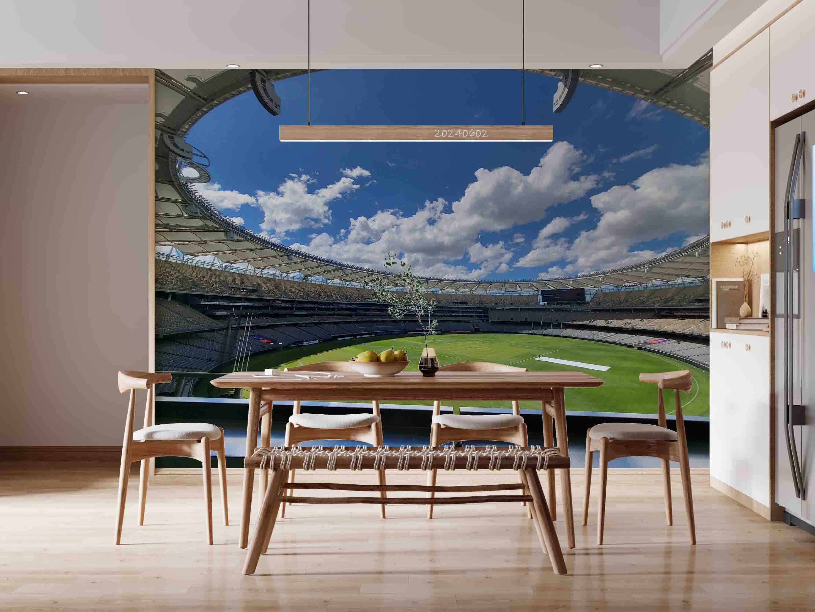 3D Architecture Stadium Sky Cloud Auditorium Wall Mural Wallpaper YXL 459