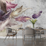 3D Luxury Colorful Feather Pattern Wall Mural Wallpaper GD 4177- Jess Art Decoration