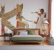 3D Egyptian Ritual Vintage Illustration Transparent Background Wallpaper Wall Mural Wall Decor Wall Art Wall Sticker Remoable Wallpaper LQH