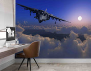 3D Military Aircraft Clouds Sky Flight Wall Mural Wallpaper GD 5478- Jess Art Decoration