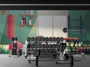 3D Gym Dumbbell Fitness Ball Boxing Wall Mural Wallpaper YXL 2379
