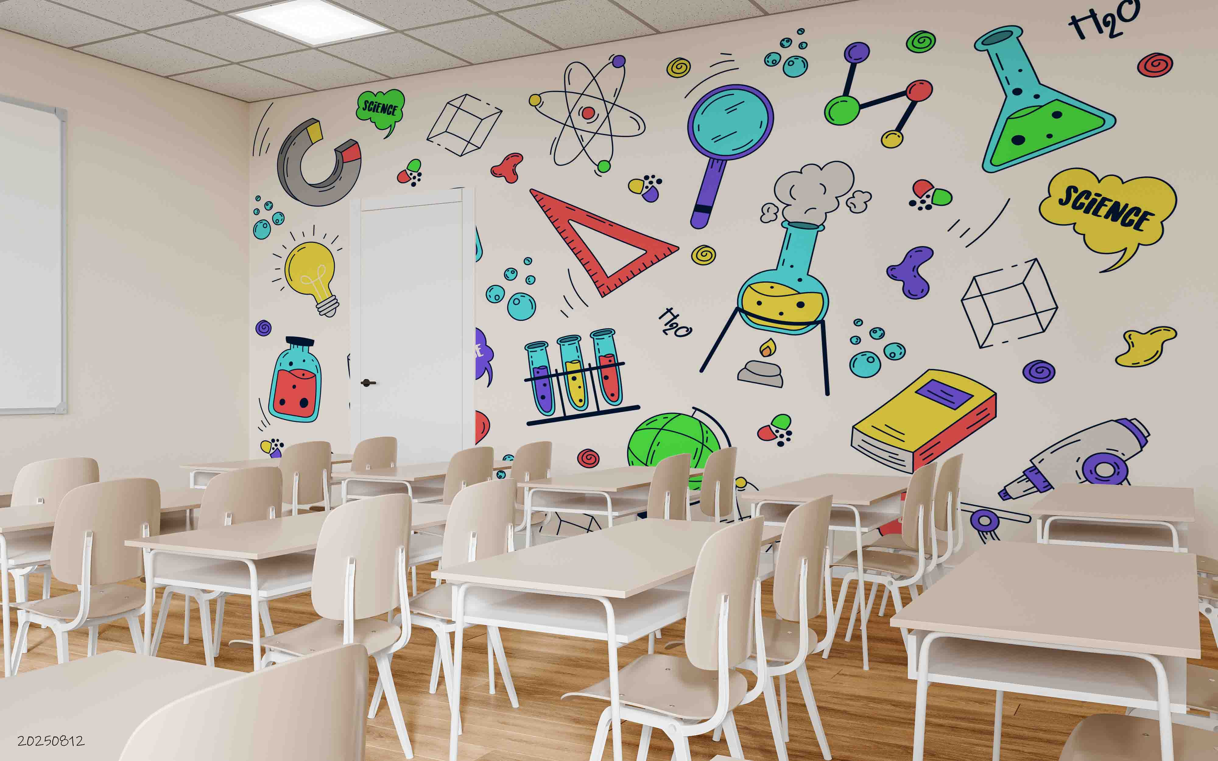 3D School STEM Science Lab Classroom Teaching Aid Geography Wall Mural Wallpaper 37