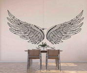 Feather Wing Crown Contemporary Wallpaper contemporary street art wall mural for creative room or feature wall - view 3