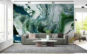 3D Green Marble Swirl Background Wall Mural Wallpaper GD 3548- Jess Art Decoration