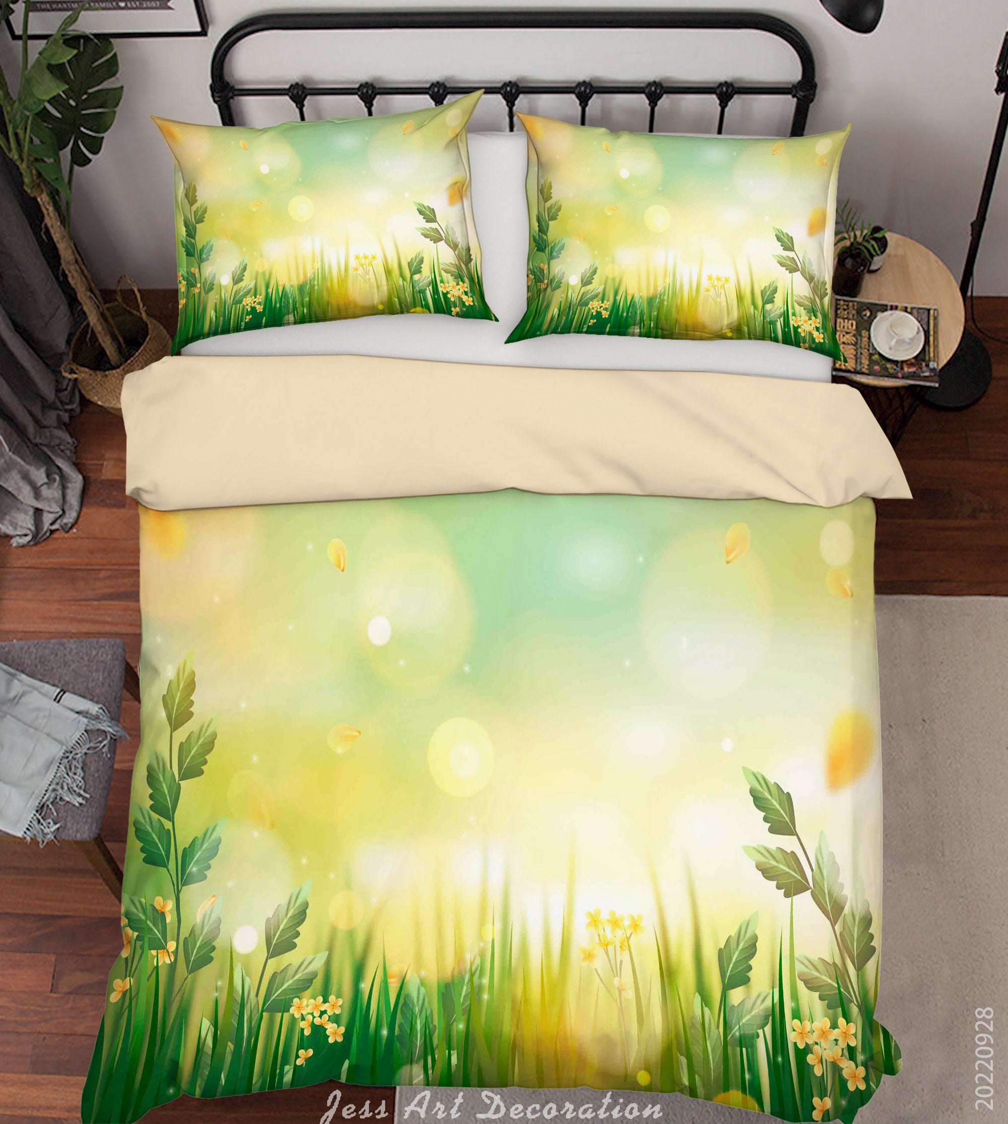 3D Floral Leaf Small Daisy Sunlight Quilt Cover Set Bedding Set Duvet Cover Pillowcase 319