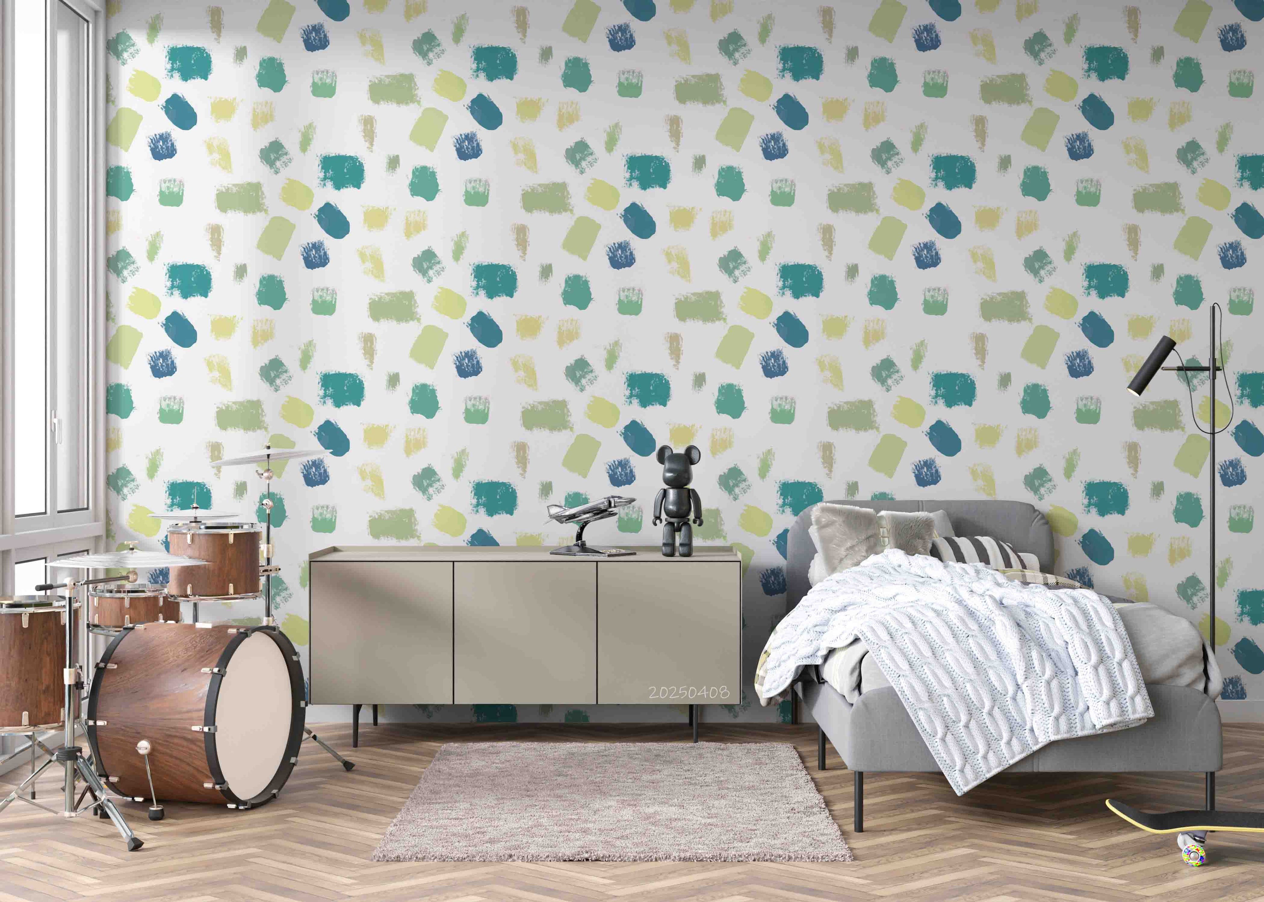 3D Abstract Green Graffiti Pattern Wallpaper Wall Mural Wall Decor Wall Art Wall Sticker Remoable Wallpaper