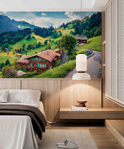 3D Hotel Inn Motel Hostel Resort Manor Scenery Wall Mural Wallpaper 21