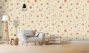 3D Floral Heronsbill Blue Wall Mural Wallpaper YXL 2269