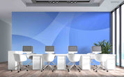 3D Office Business Blue Geometric Wall Mural Wallpaper 15