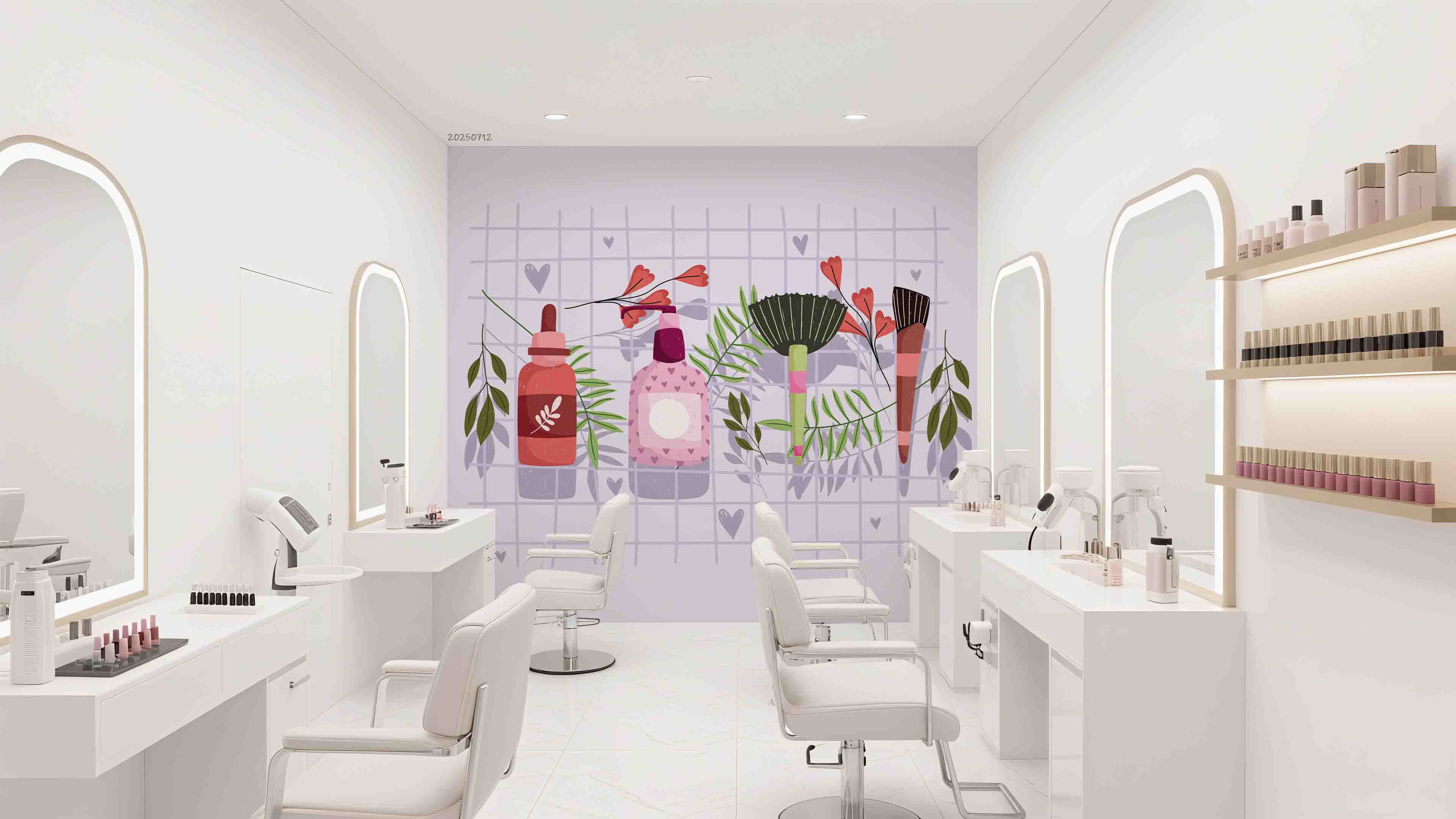 3D Salon Shop Beauty Salon Manicure Set Manicure Tools Wall Mural Wallpaper 12