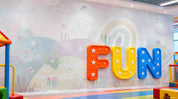 3D Play Centre Amusement Park Funfair Carnie Cartoon Mountains Wall Mural Wallpaper 7