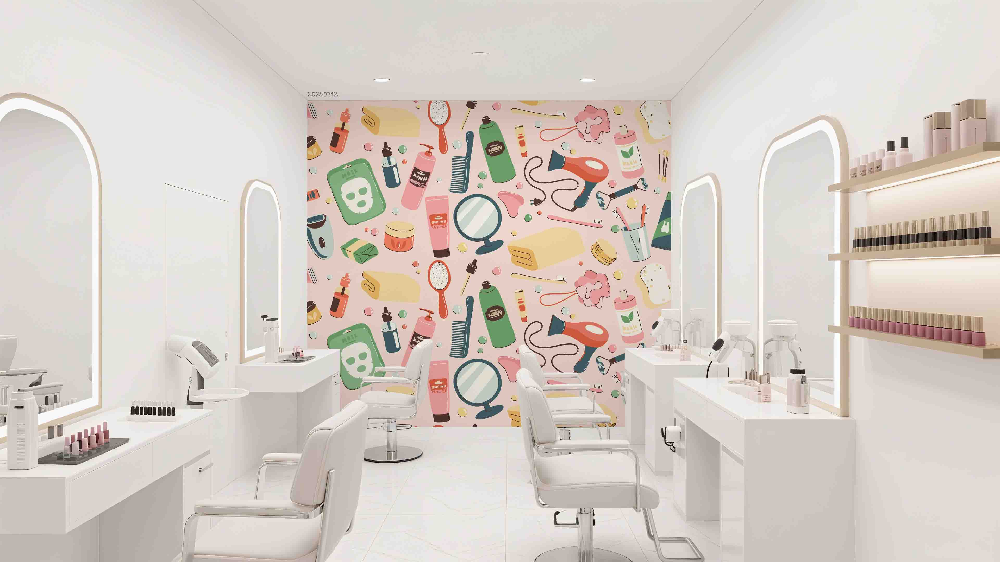 3D Salon Shop Beauty Salon Manicure Set Manicure Tools Wall Mural Wallpaper 15