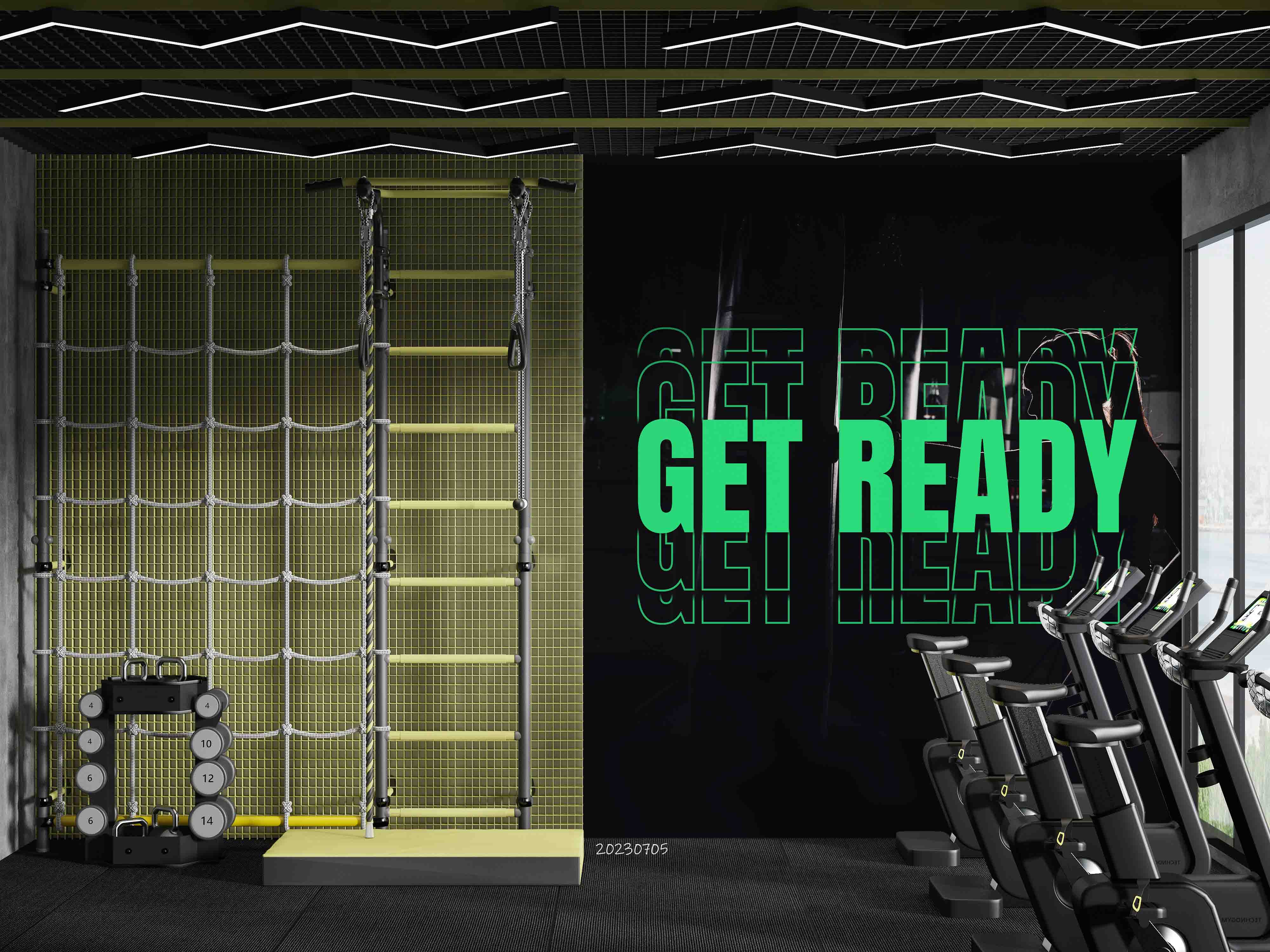 3D Gym Girl Boxing Letter Wall Mural Wallpaper YXL 1782