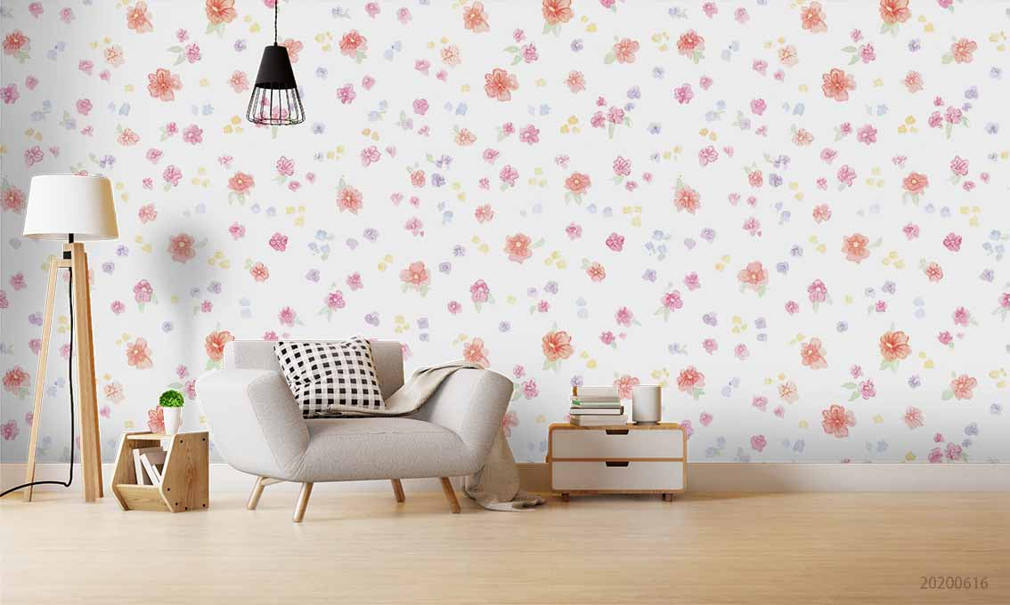3D Floral Heronsbill White Wall Mural Wallpaper YXL 2267