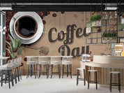 3D Vintage Style Black Coffee Beans Background Wall Mural Wallpaper GD 5504- Jess Art Decoration