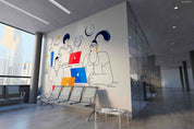 3D Office Business Commerce Hand Drawing Working Wall Mural Wallpaper 24