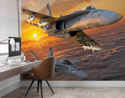 3D Boeing F-18 F Super Hornet Wall Mural Wallpaper GD 5413- Jess Art Decoration