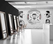 3D Barber Shop Hair Salon Haircut Specialist Wall Mural Wallpaper 2